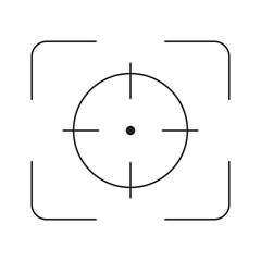 Aim icon. Simple illustration of aim vector icon for web.
