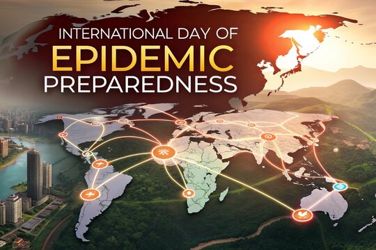 International Day of Epidemic Preparedness highlighting global health connectivity.