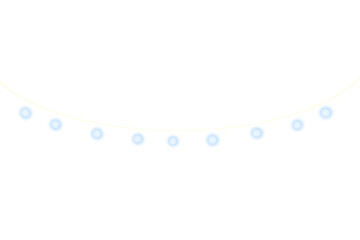 Elegant Catenary Curve of Radiant Bulb Lights for Festive Party Decor on Transparent Background.