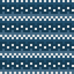 Obraz premium Geometric Pixelated Background Pattern with Retro Style in Shades of Blue