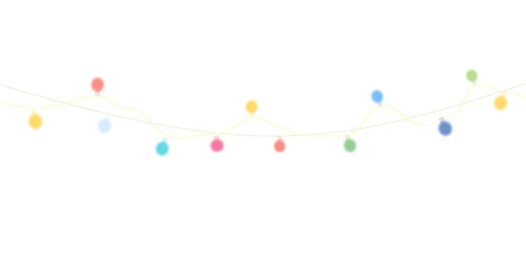 Magical Glowing Bulbs on a Curved Wire Creating a Soft Warm Ambiance