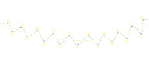 Floating Warm White Fairy Lights Arranged in a Wavy Pattern