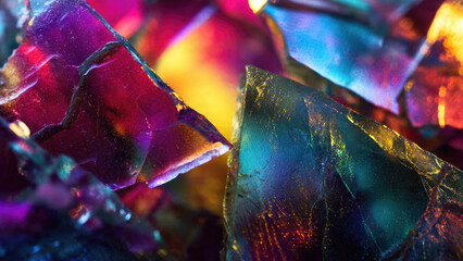 Macro Shot of Colorful Crystals