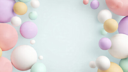 Pastel Balloons Frame