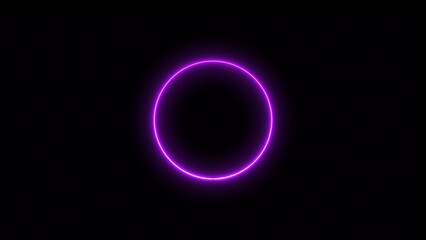 Abstract neon circle loading frame icon illustration background.