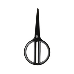 Small black precision scissors with silver handles
