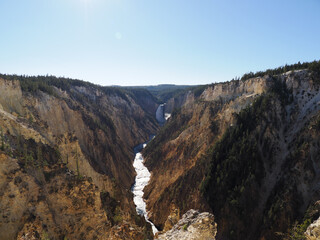 Winding Yellowstone River in the Grand Canyon