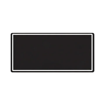 Rectangular Blank Sign Outline on Black Background frame