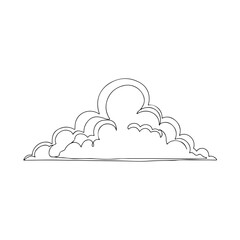 Fototapeta premium Cloud silhouette isolated on transparent background