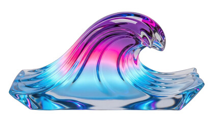 Abstract Liquid Wave with Vibrant Purple, Pink, and Blue Colors