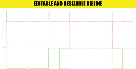 Customizable and Resizable Dieline Template for Packaging Box Creation