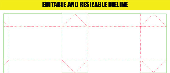 Professional Editable and Resizable Packaging Die Line Layout for Design Projects