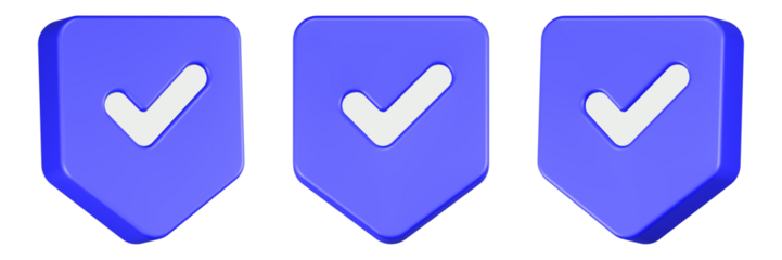 checklist icon 3d render blue arrow