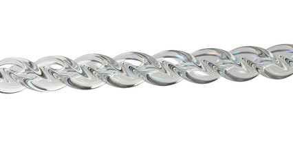 Clear Glass Chain Links Abstract Background