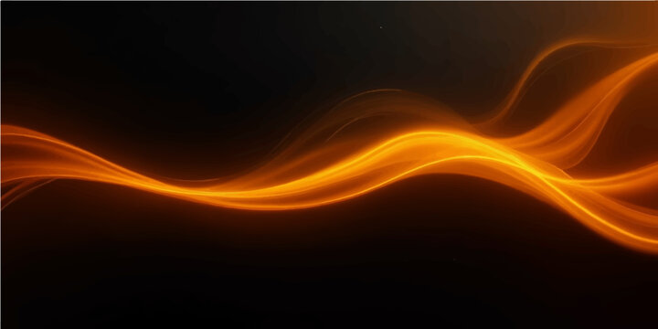 Abstract orange background design featuring vibrant fire waves and glowing light energy with a bright flame explosion of red and yellow color