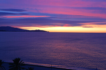 Winter sunrise over the Mediterranean	