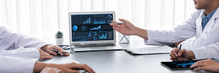 Business data dashboard provide business intelligence analytic for marketing strategy planning brisk with big data set to analyze customer demands and foreseeing business future