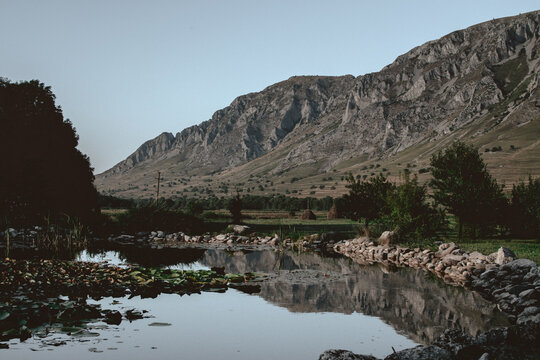 Clear mountain lake in Apuseni, Romania. Meditative state