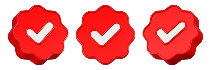 checklist icon 3d render red gear
