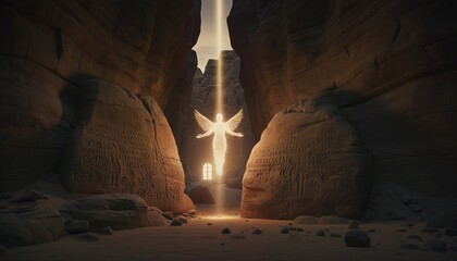 Lost Gospel Stories Carved on Weathered Sandstone in a Remote Desert Canyon