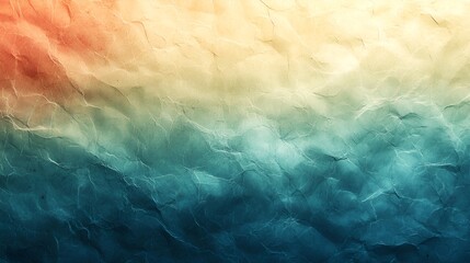 Abstract crumpled paper texture with warm and cool tones.