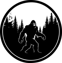 Mysterious Bigfoot Walking Through Rocky Mountain Peaks