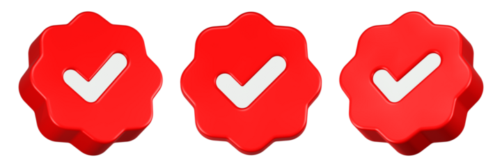 checklist icon 3d render red gear