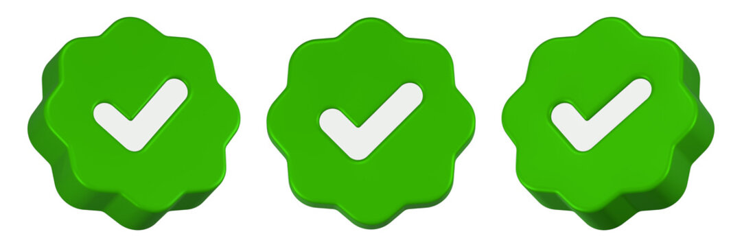checklist icon 3d render green gear