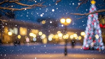 christmas lights in the city