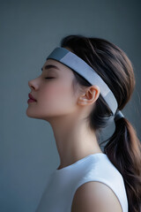 A smart headband designed for mental health that tracks brainwave activity and stress levels