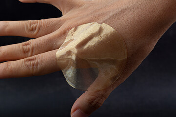 Hydrogel golden yellow eye patches