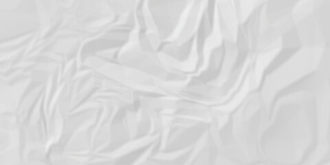Crumple crushed white paper obsolete rumple craft design. wrinkle ripped creased crumple aged closeup recycled document grunge paper background.