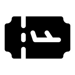 airplane ticket icon for illustration