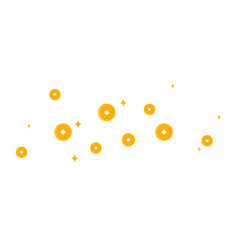 Chinese Coins with Sparkles Illustration