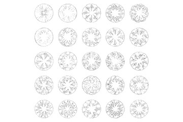 vector set of Tree Top View,
Vector Tree Top View – Isolated on White for Landscape and Architecture Plans