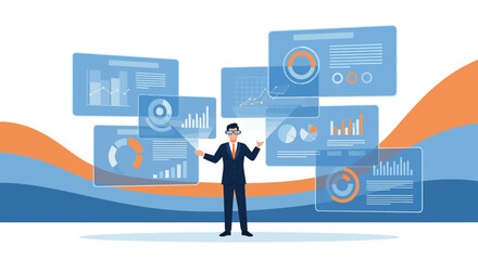 Data visualization expert showcasing comprehensive analytical insights through innovative dashboards