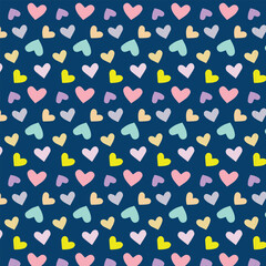 Colorful heart seamless pattern