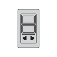 illustration power switch and socket