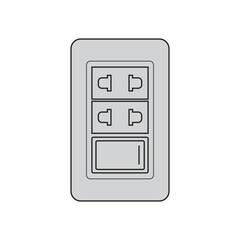 illustration power switch and socket