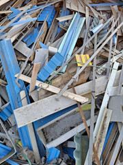 Various metal and plastic waste at a dump