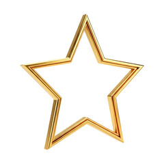 Obraz premium Elegant Golden Outline Star: Dazzling Festive Decorative Element