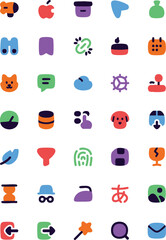 Business icon set with abstract vector design