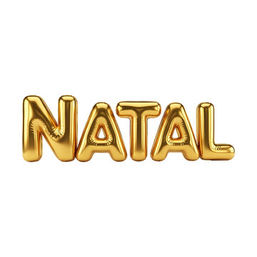 Golden "Christmas" Balloon Word: Festive Holiday Celebration Decor