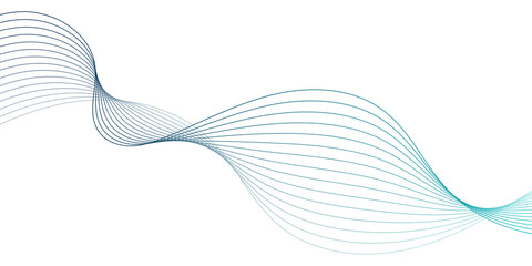 Abstract vector background with blue wavy lines. Blue wave background.