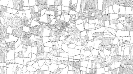 Abstract black and white irregular geometric shapes with line shading texture background pattern