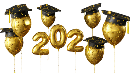 Neon glowing illustration of graduation celebration academic achievement festive lights caps diplomas confetti isolated on white background