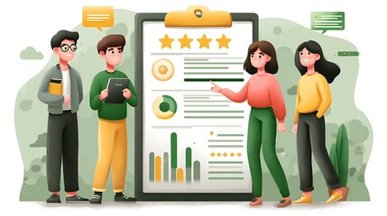 Team reviewing performance metrics