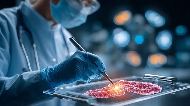 Scientist examining biological sample - Powered by Adobe