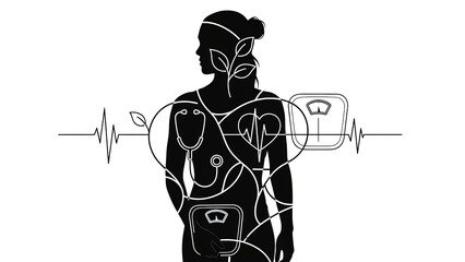 	Confident Caucasian Female Doctor Holding Digital Tablet in Modern Hospital Hallway with Blurred Staff and Patient for Healthcare Technology Concept with Copy Space	"doctor