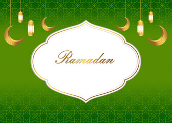Ramadan and Eid al-Fitr theme design, Islamic background with. Vector illustration